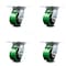 Service Caster 4 Inch Heavy Duty Green Poly on Cast Iron Caster Set with Roller Bearings, 4PK SCC-35S420-PUR-GB-4 - alternate 1